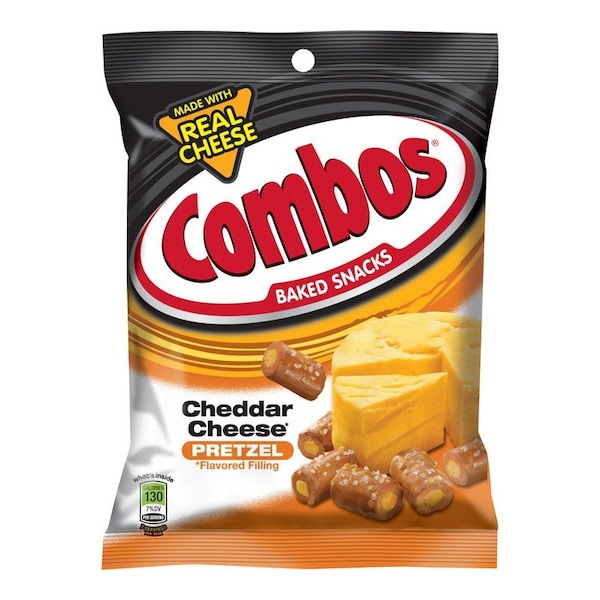Snickers Combos Baked Snacks Cheddar Cheese Filled Pretzels 6.3 oz Bagged 273751 - main